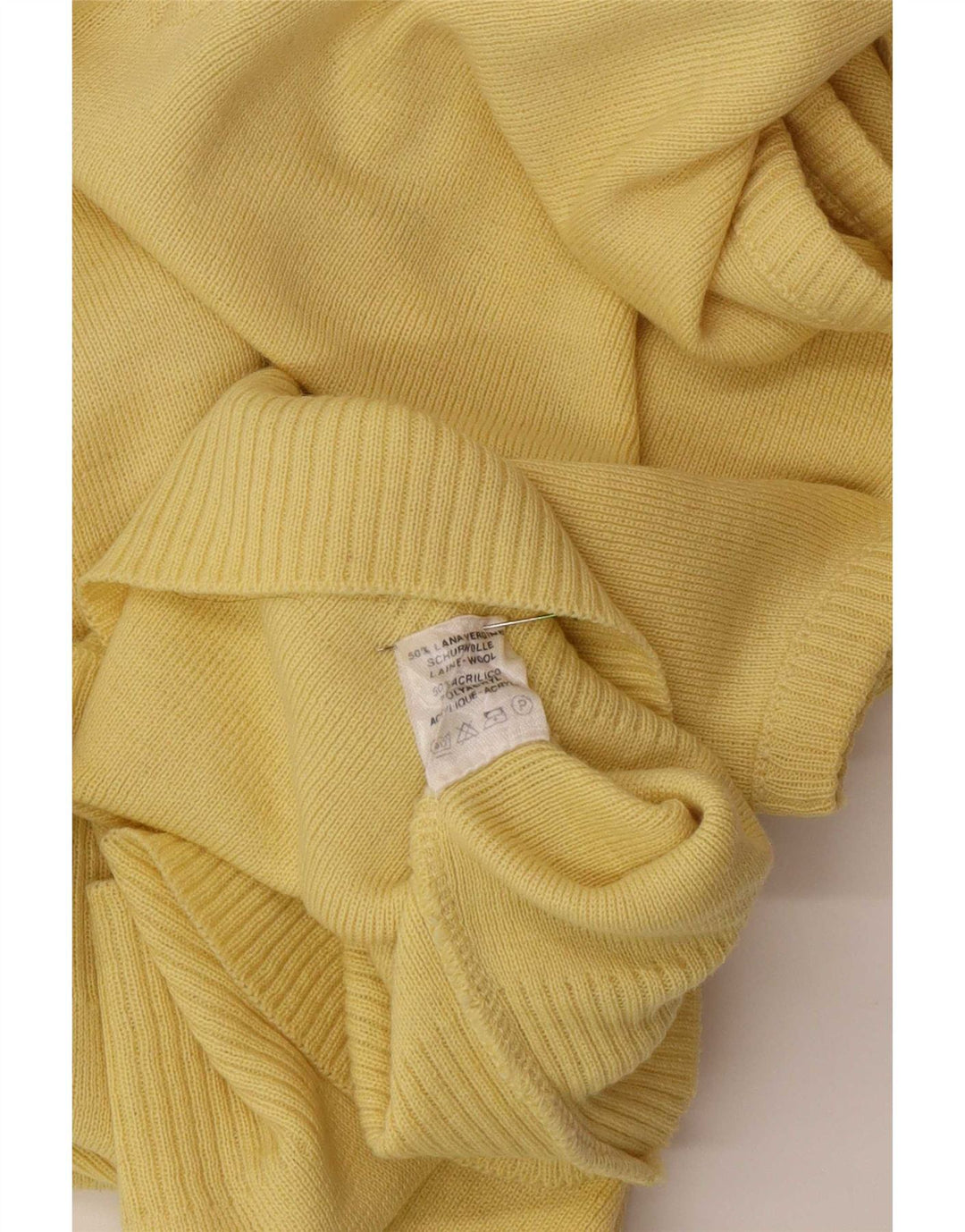 Vintage Hombres Chaleco Tank Top Medio Amarillo