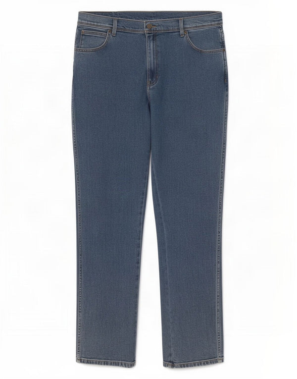 Wrangler Vaqueros rectos de corte regular para hombre W38 L34 Algodón azul