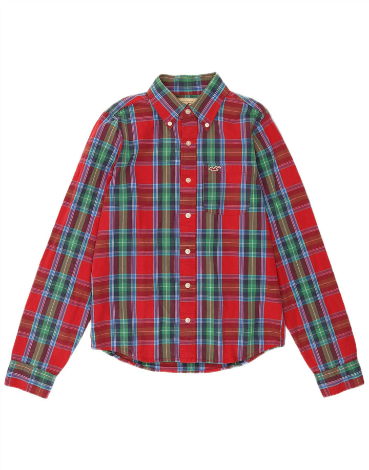 Camisa Hollister Hombre Cuadros Rojos Medianos