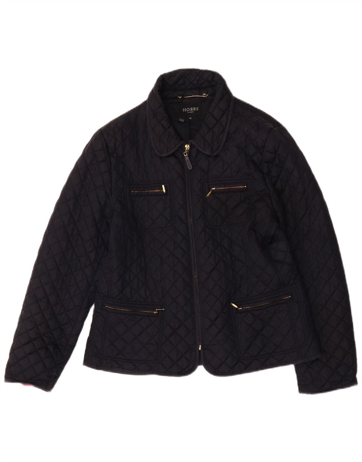 Hobbs Chaqueta acolchada para mujer UK 14 Large Nylon negro
