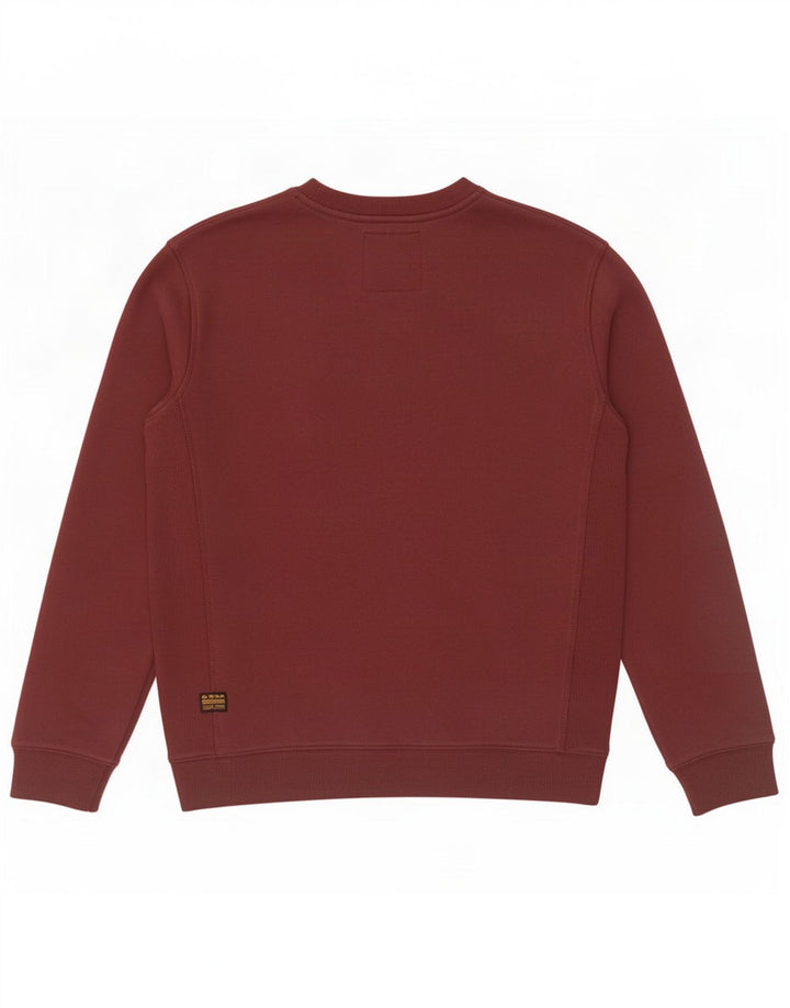 G-Star Hombre Sudadera Jumper Medium Granate Algodón
