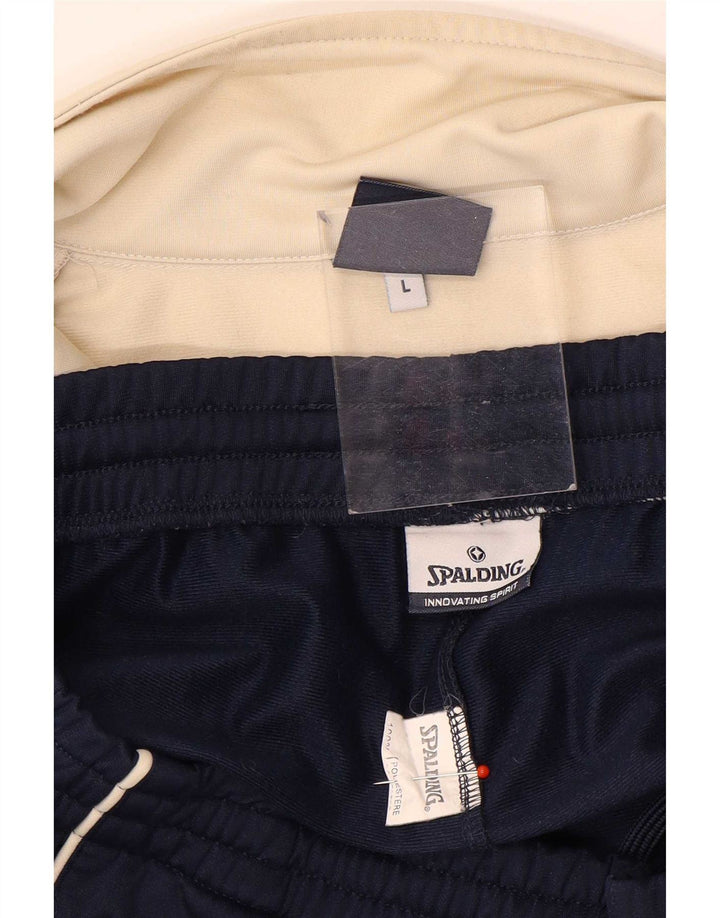 Spalding Chándal Completo Para Hombre Poliéster Color Block Beige Grande