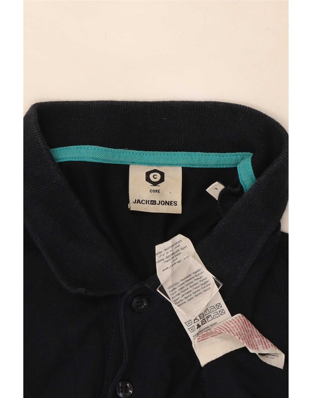 Polo Jack & Jones Hombre Grande Azul Marino Algodón