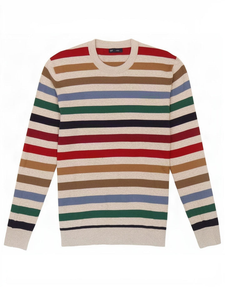 Gap Jersey De Cuello Redondo Para Hombre Jersey Pequeño De Algodón A Rayas Multicolor