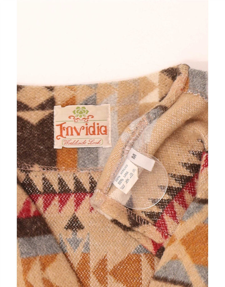 Chaleco vintage para hombre Acrílico a rayas beige medio