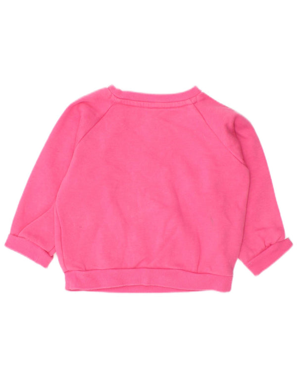 Adidas - Sudadera con cuello y botones para niñas de 3 a 6 meses, color rosa
