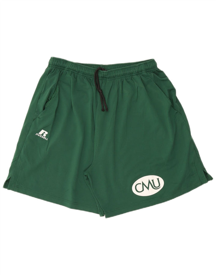 Russell Athletic Pantalones cortos deportivos gráficos para hombre XL Verde