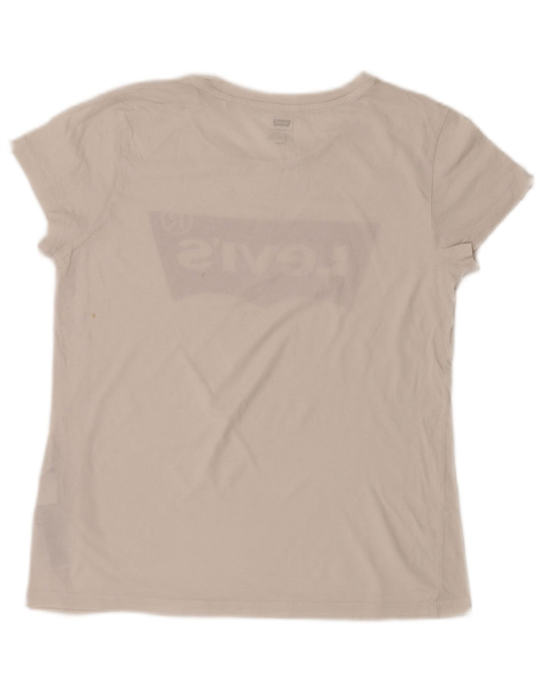 LEVI'S Camiseta gráfica para mujer Top UK 12 Medium White Cotton