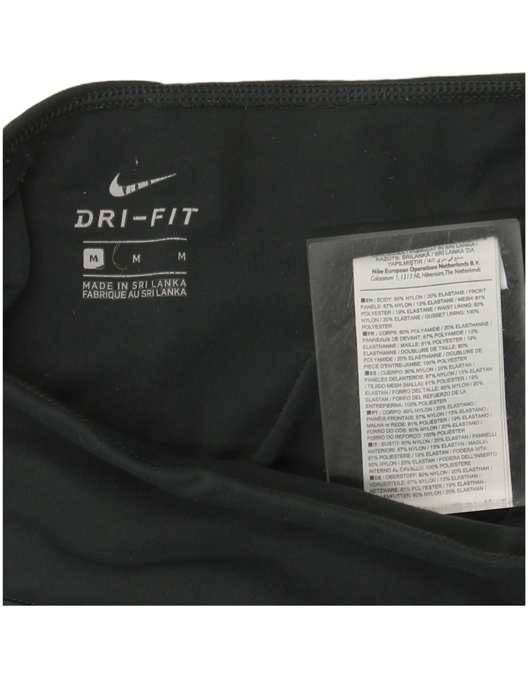 Leggings NIKE Dri Fit para mujer UK 12 Medium Green Nylon