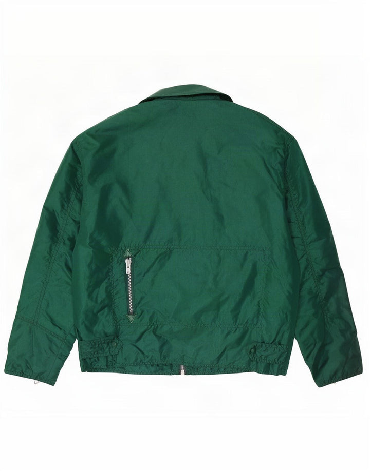 Vintage hombres bomber chaqueta Reino Unido 40 gran nylon verde