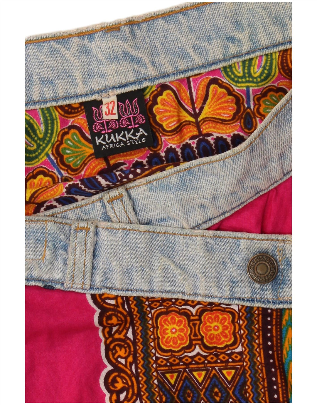 Levi's Falda Cruzada Asimétrica W32 De Algodón Geométrico Rosa Grande Para Mujer