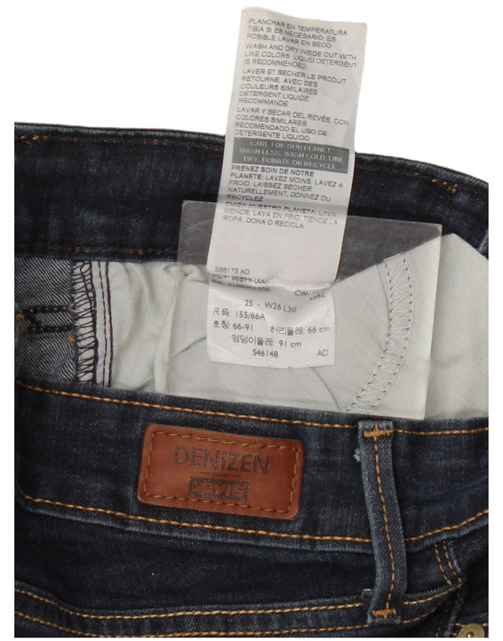 Levi's Mujer Denizen Modern Bootcut Jeans W26 L30 Algodón Azul Marino