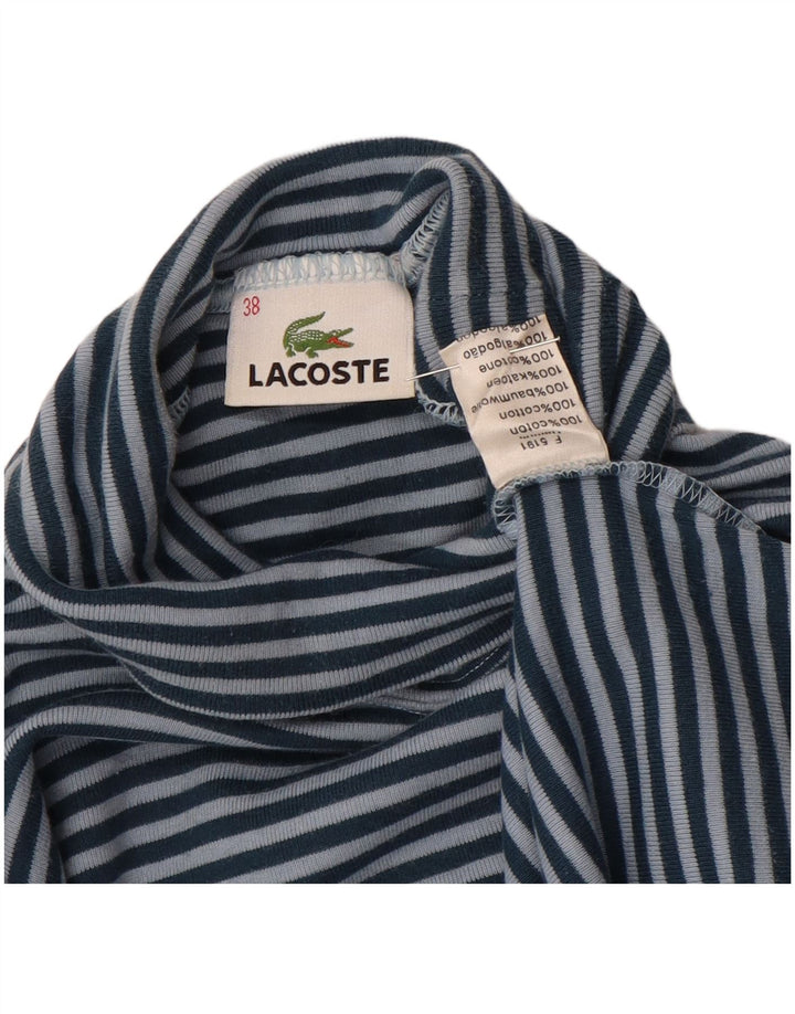 LACOSTE Top Mujer Manga Larga Talla 38 Algodón Rayas Azul Medio