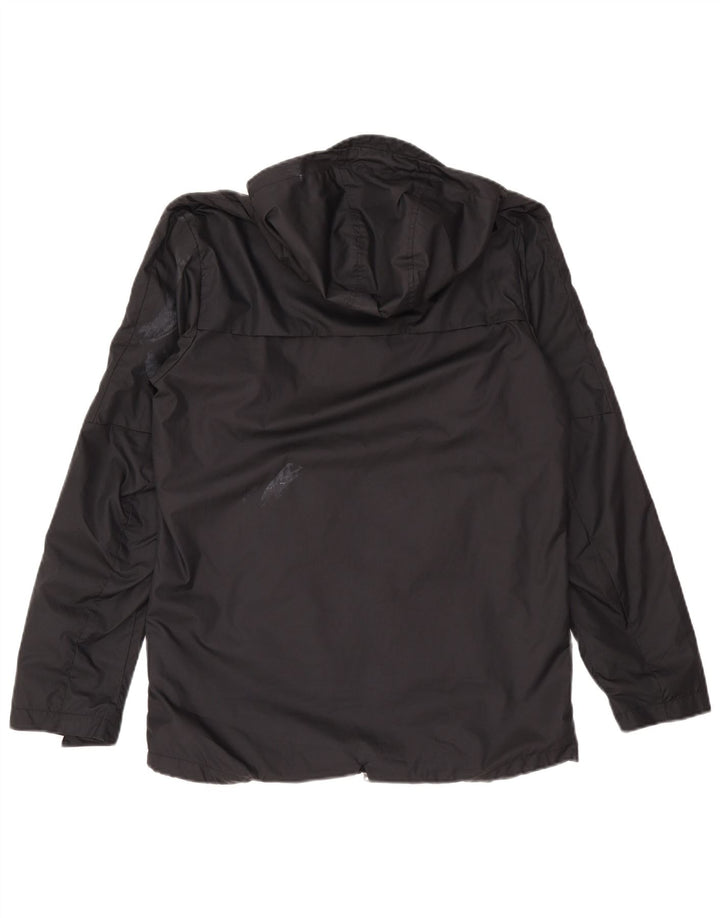 Nike Chaqueta impermeable con capucha Dri Fit para hombre UK 38 Mediano Negro Poliéster