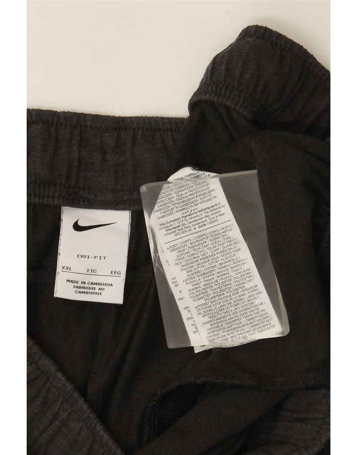 Nike - Pantalones cortos deportivos Dri Fit para hombre, talla 2XL, algodón gris