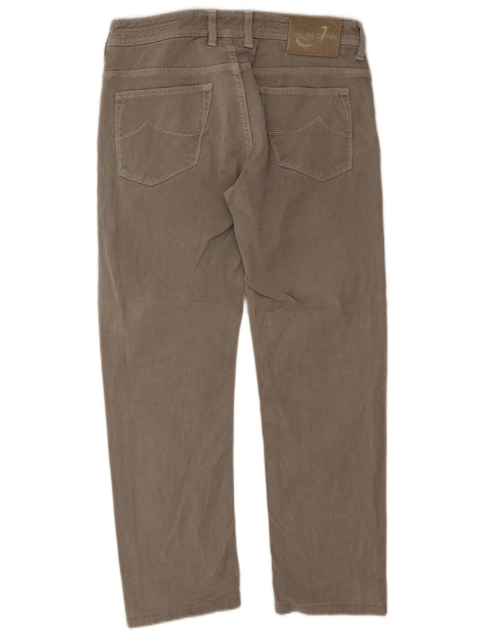Jacob Cohen Vaqueros rectos regulares para hombre W32 L26 algodón gris
