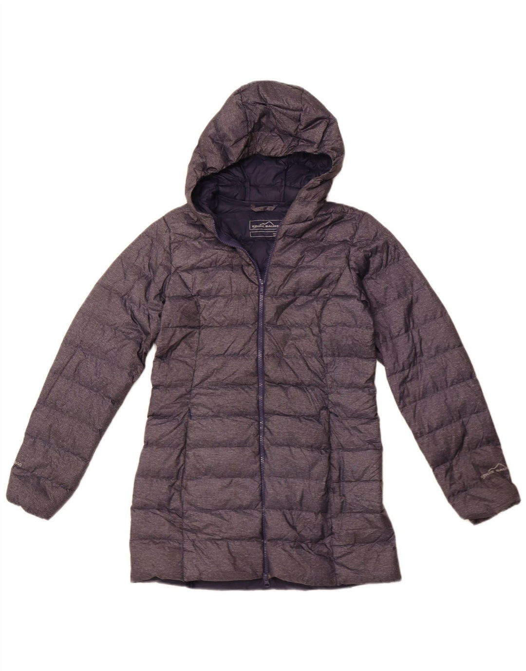EDDIE BAUER Abrigo acolchado con capucha para mujer UK 10 Small Azul marino Poliéster