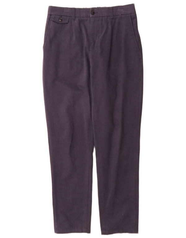 Pantalones chinos cónicos de cintura alta para hombre de Ted Baker W32 L30 Algodón azul marino