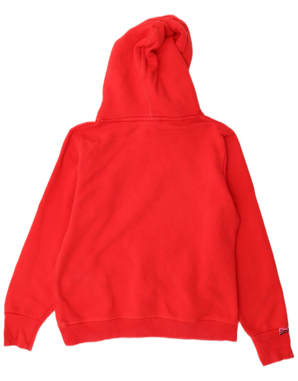 Superdry Jersey con capucha gráfica para mujer UK 40 XL Algodón rojo