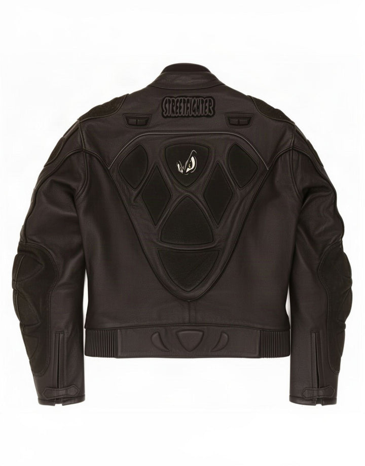 Streetfighter Chaqueta de cuero para hombre IT 48 Medium Black