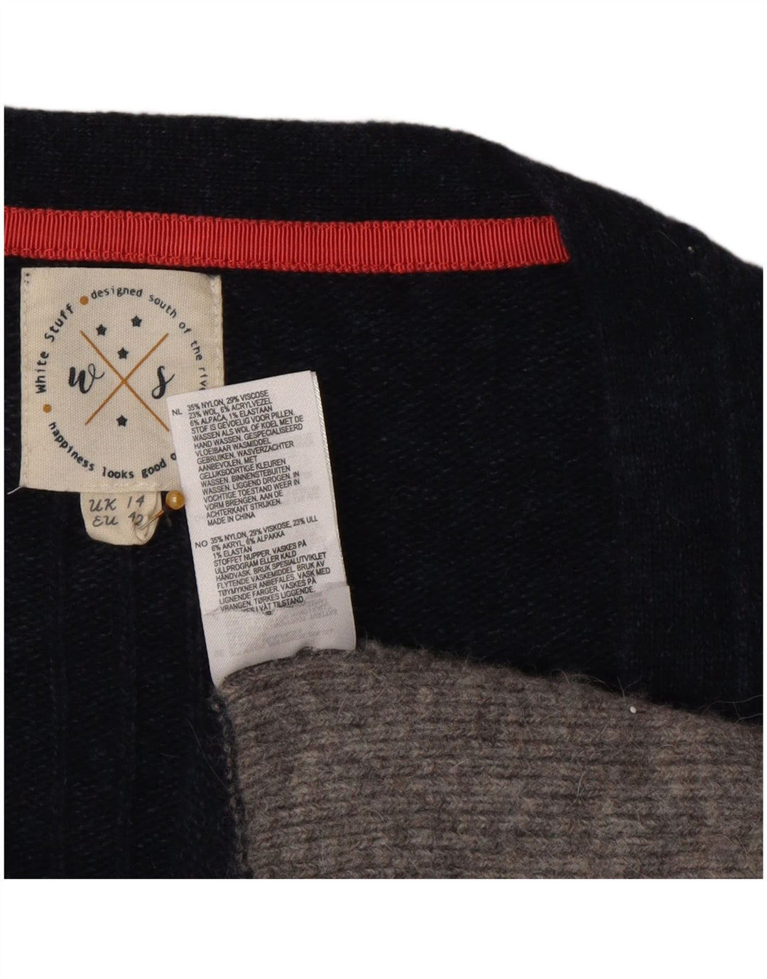 Cárdigan para mujer de White Stuff, talla grande, nailon en color azul, talla 44