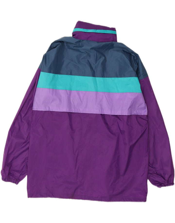 VINTAGE Mens Rain Jacket UK 38 Medium Purple Colourblock Polyamide Vintage Vintage and Second-Hand Vintage from Messina Hembry 