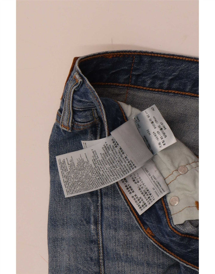 Levi's Mujer 501 Shorts De Mezclilla W32 Grande Algodón Azul