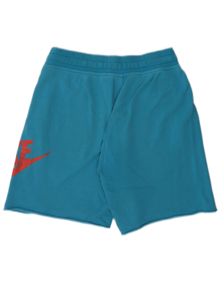 Pantalones cortos deportivos con estampado gráfico de algodón azul medio para hombre Nike