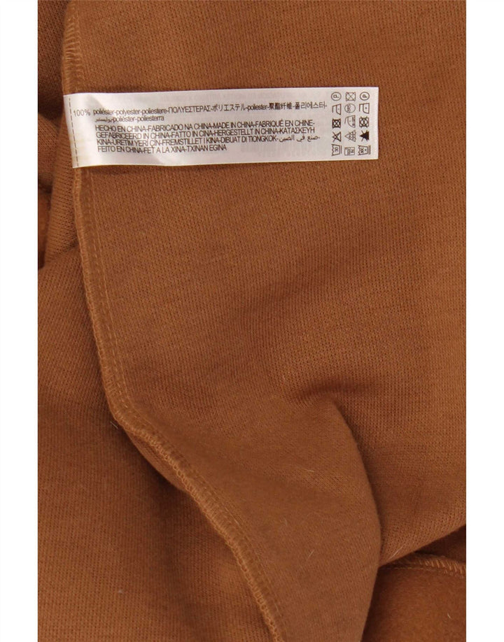 Zara Mujer Abrigo Abierto UK 10 Small Marrón Poliéster