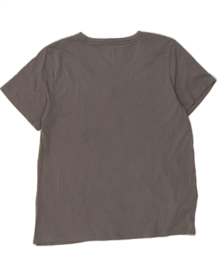 EDDIE BAUER Womens T-Shirt Top UK 10 Small Grey Cotton Vintage Eddie Bauer and Second-Hand Eddie Bauer from Messina Hembry 