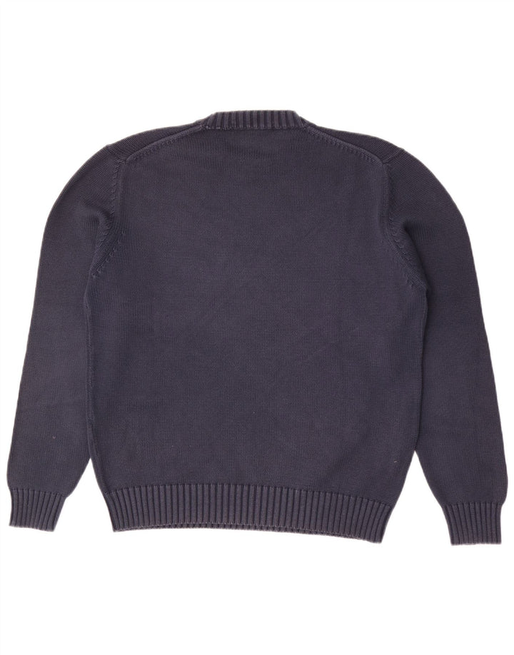 Zara Hombre Jersey Cuello Redondo Jersey Medio Azul Marino Algodón
