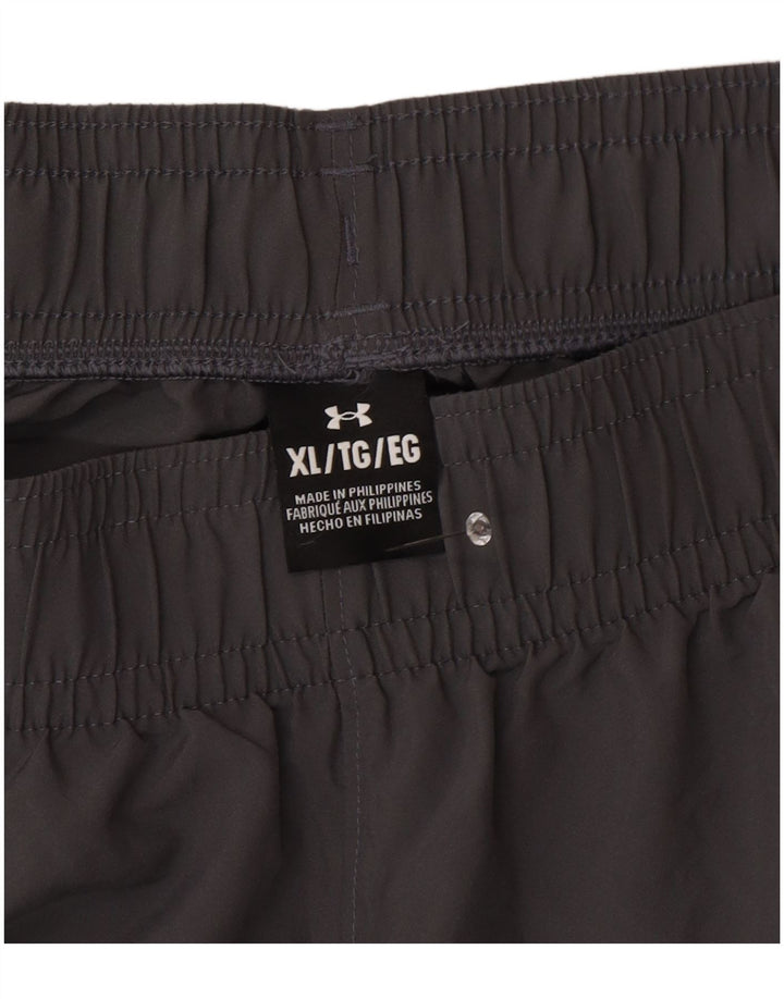 Under Armour Pantalones cortos deportivos regulares con gráfico para hombre XL Poliéster gris