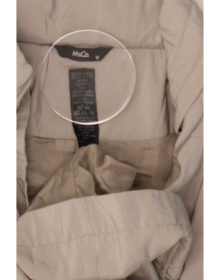 Parka con capucha para mujer M&Co UK 40 Poliéster gris medio