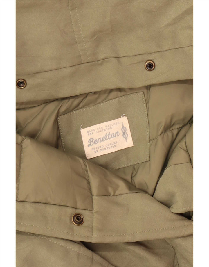 Benetton Parka Con Capucha Mujer EU 44 Verde Medio