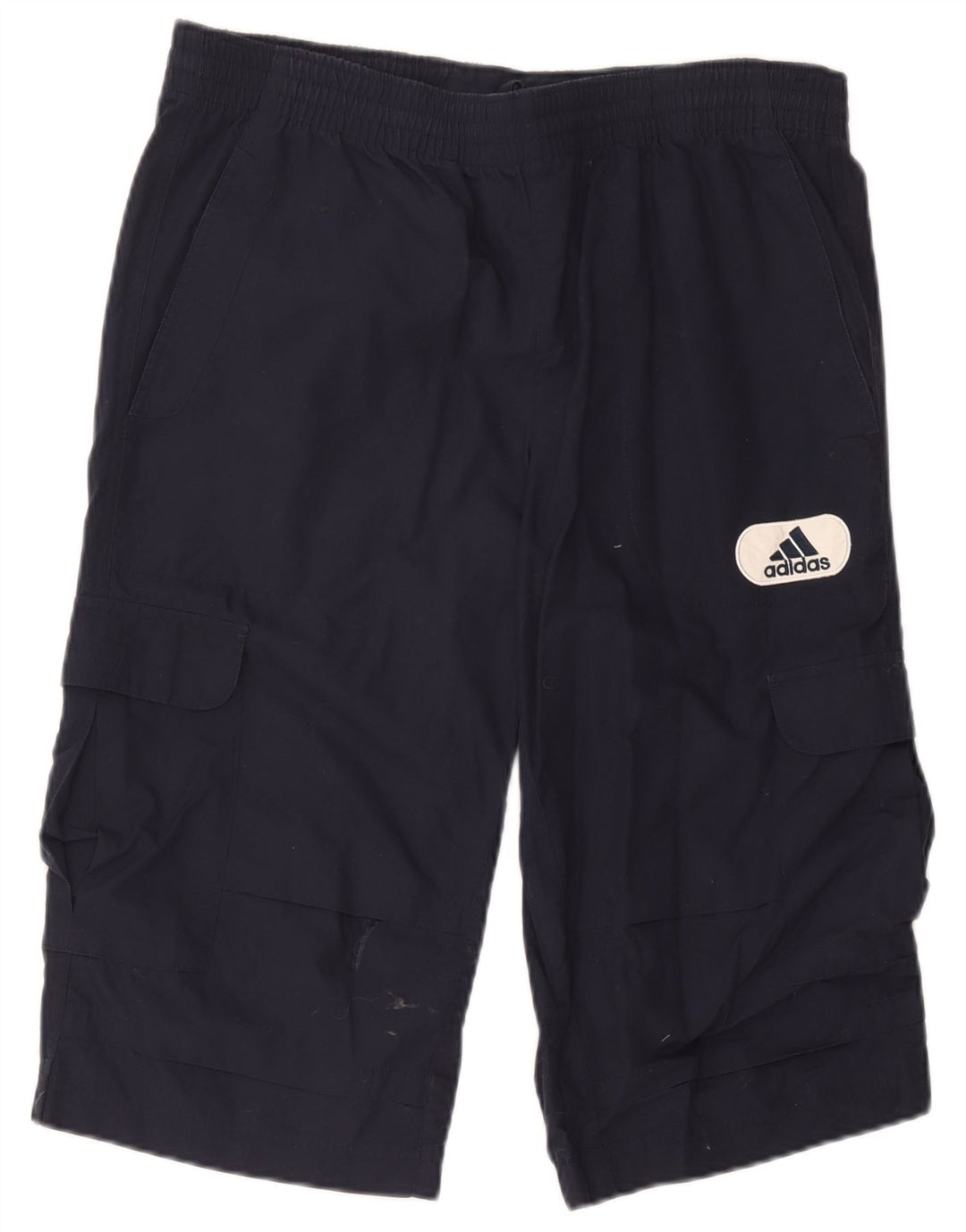 Adidas Mens Cargo Shorts Medium W36 Azul Marino Algodón