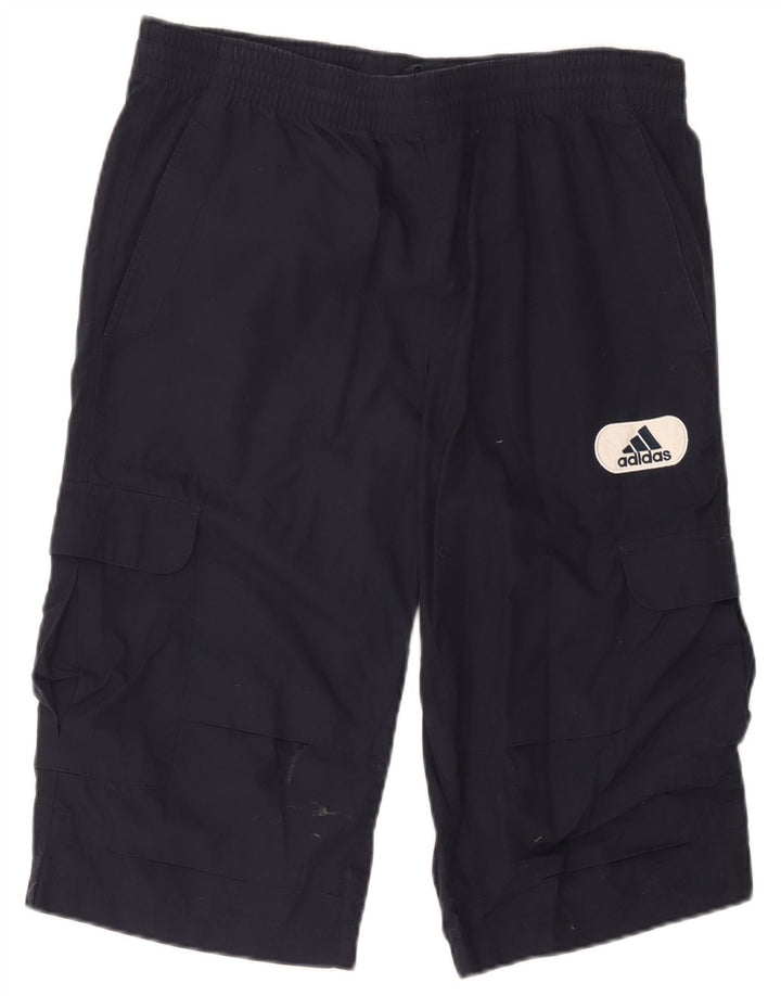 Adidas Mens Cargo Shorts Medium W36 Azul Marino Algodón