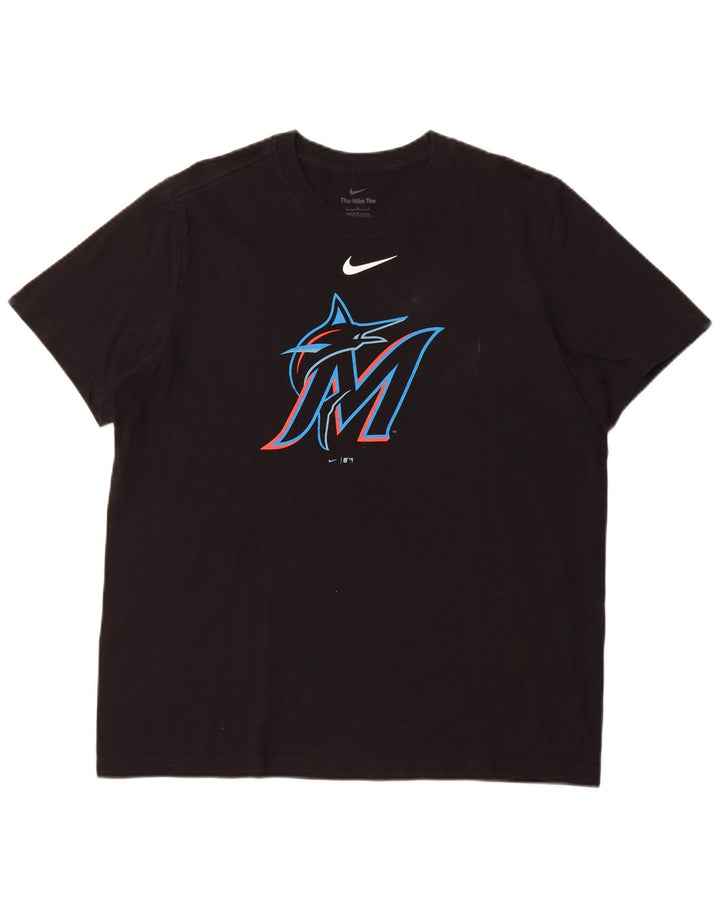 NIKE Camiseta gráfica para hombre, talla grande, negra