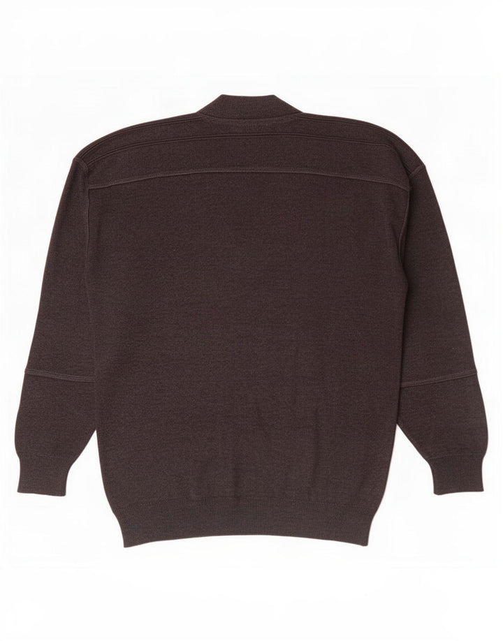 Il Granchio Jersey con Cuello en V para Hombre Large Lana Gris