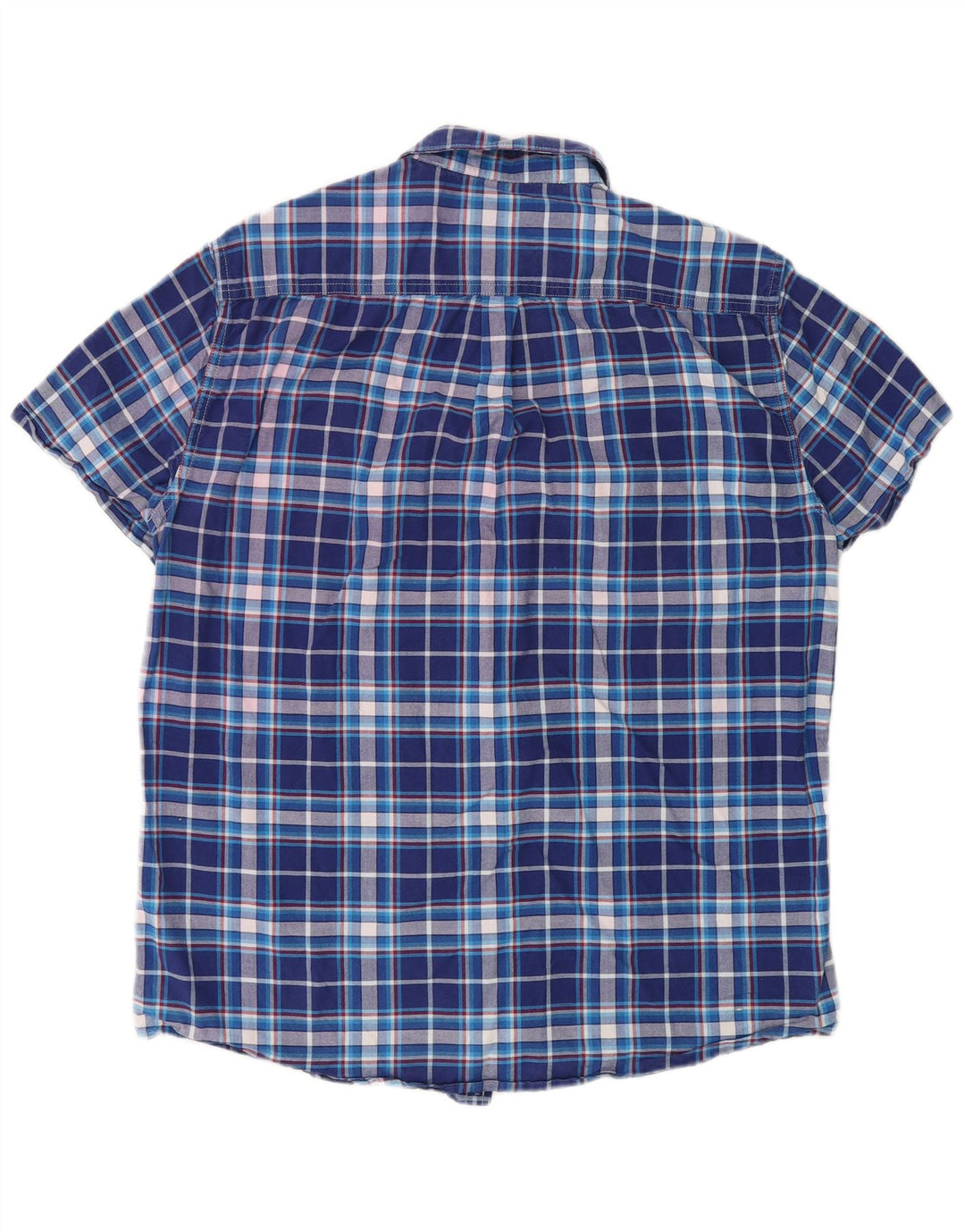 Superdry Camisa De Manga Corta De Algodón A Cuadros Azul Grande Para Hombre