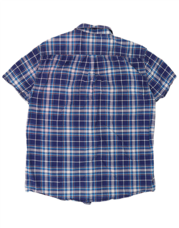 Superdry Camisa De Manga Corta De Algodón A Cuadros Azul Grande Para Hombre