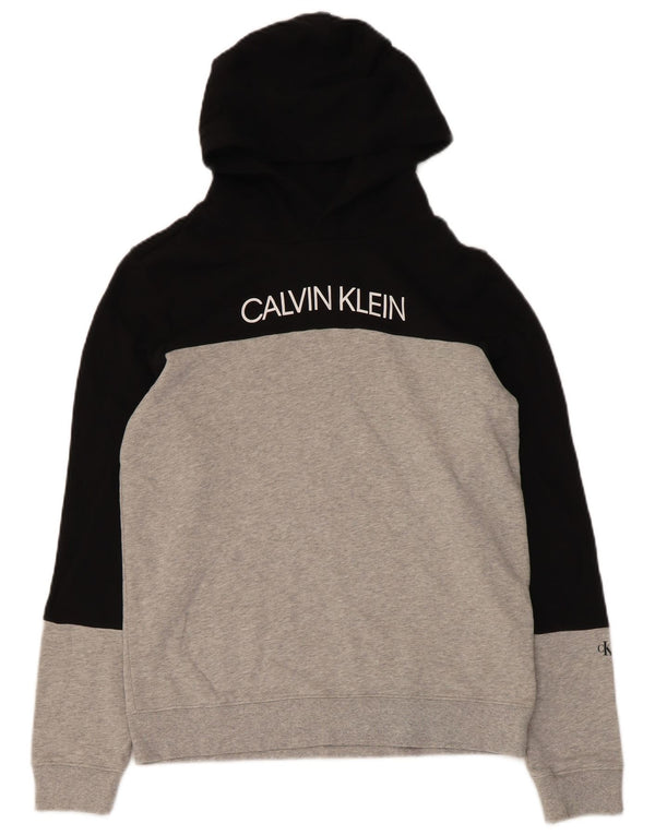 Calvin Klein Jeans Sudadera con capucha para mujer UK 12 Medium Black Colourblock