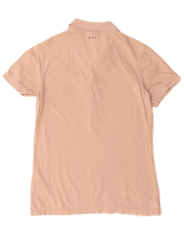 Napapijri Polo para mujer UK 10 Small Beige Algodón