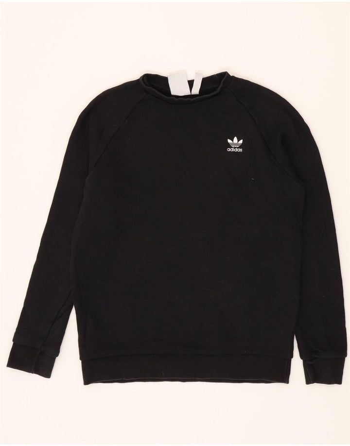 ADIDAS Mens Sweatshirt Jumper Small Black Cotton