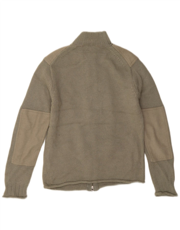 French Connection Jersey tipo cárdigan para hombre de lana color caqui medio