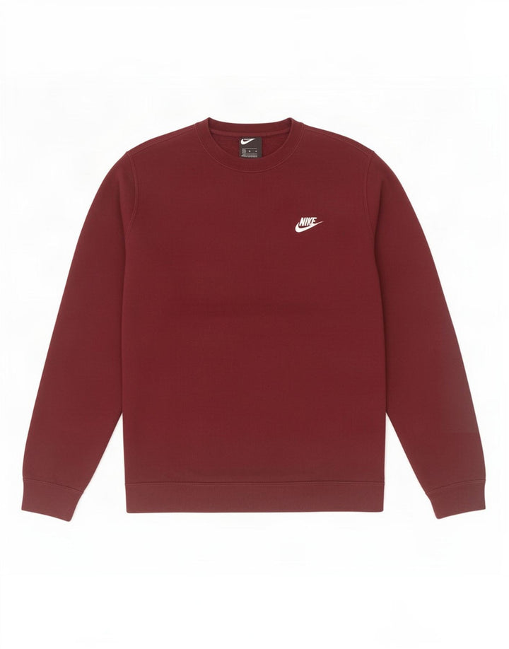 Nike Hombre Sudadera Jumper Medium Borgoña Algodón