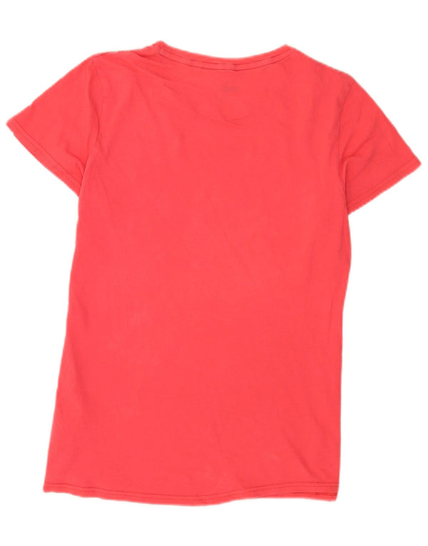 Puma Womens Graphic T-Shirt Top UK 14 Medium Pink Cotton