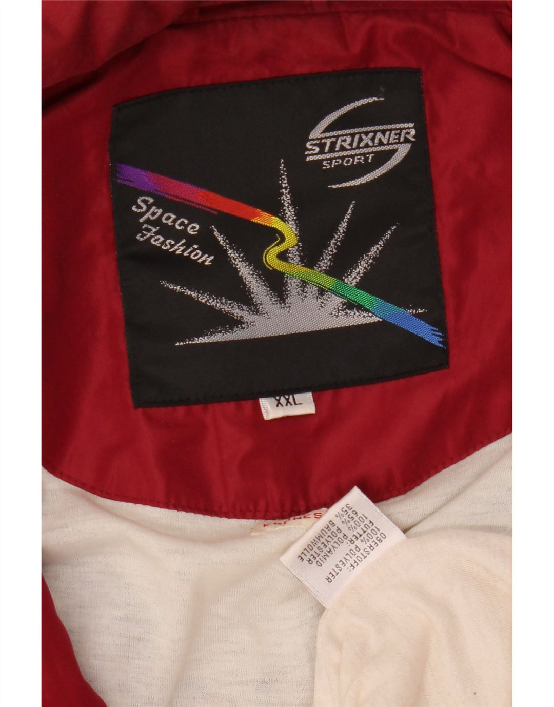 VINTAGE Chaqueta superior de chándal gráfico para hombre 2XL Bloque de color azul marino