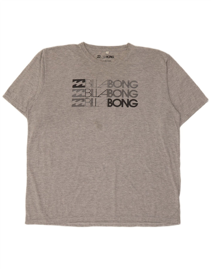 Billabong Hombre Camiseta Gráfica Top XL Gris Moteado