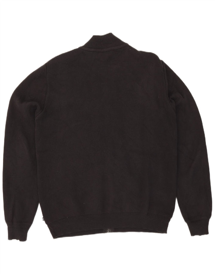 Nautica Cárdigan para hombre suéter grande de algodón negro