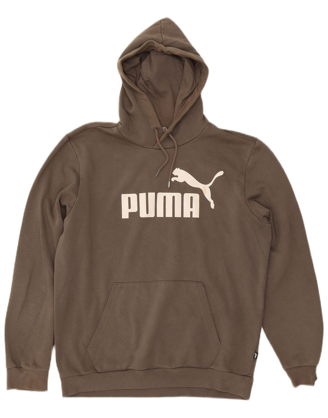 Puma Hombre Sudadera Con Capucha Gráfica Jersey De Algodón Marrón Medio